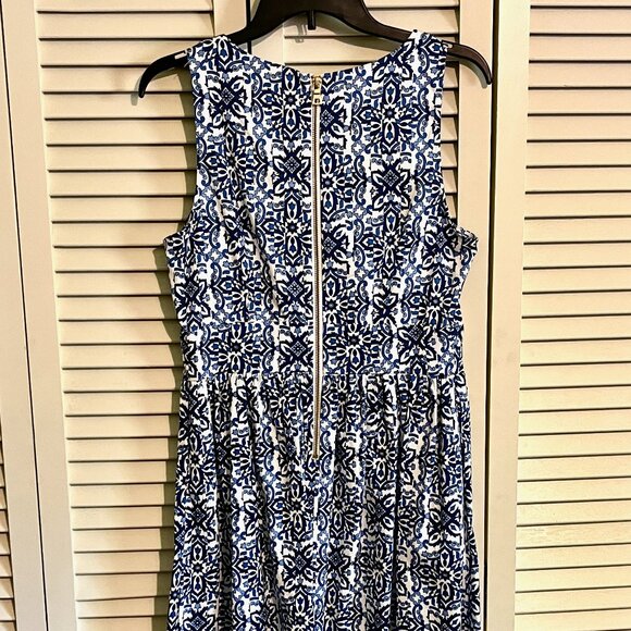 Milly Banvin Dress * Size 10 * Cotton Spandex * Pockets! * Flowing Skirt - Picture 5 of 7